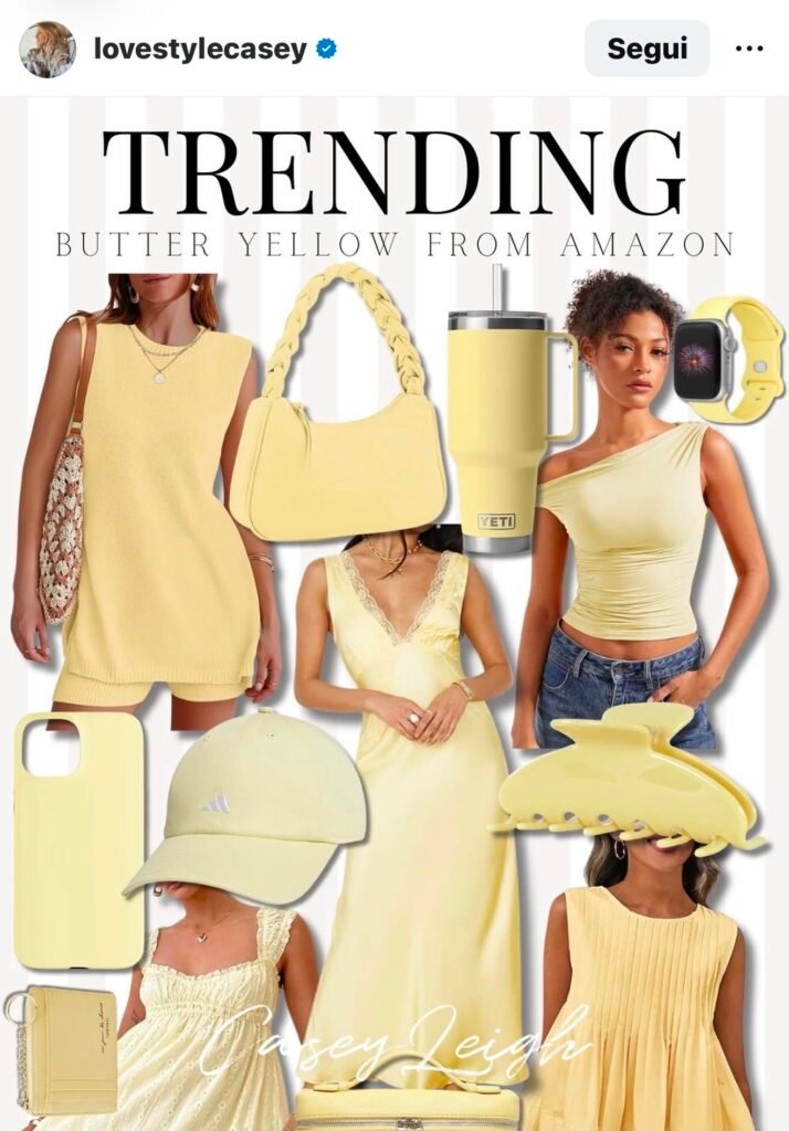 giallo burro estate 2026 idee di outfit e accessori moda 