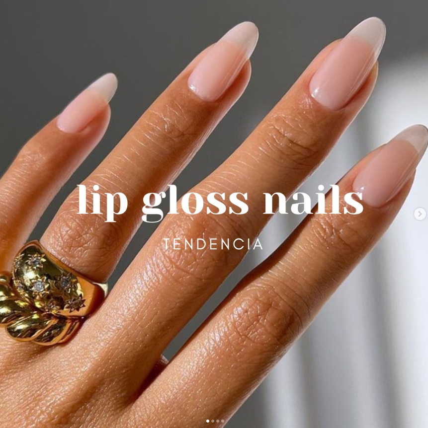 tema Unghie estate 2026: lip gloss nails 
