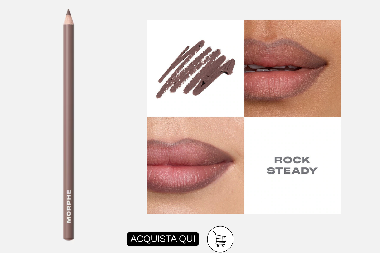 concetto matite labbra nude fredde: morphe Signature Lip Pencil rock steady