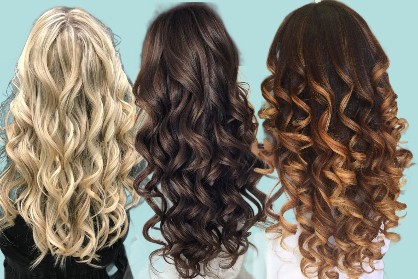 capelli mossi naturali: tre ragazze inquadrate di schiena mostrano i capelli mossi lunghi