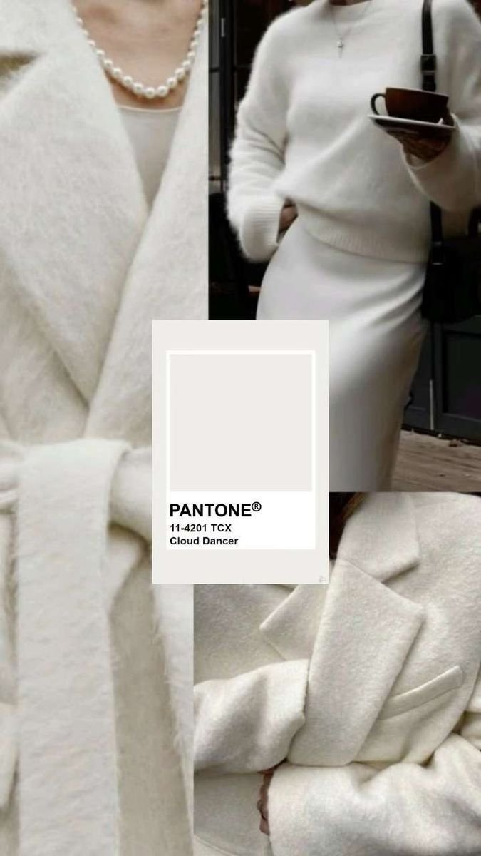 Colori moda autunno inverno 2026 collage inspo outfit in panna