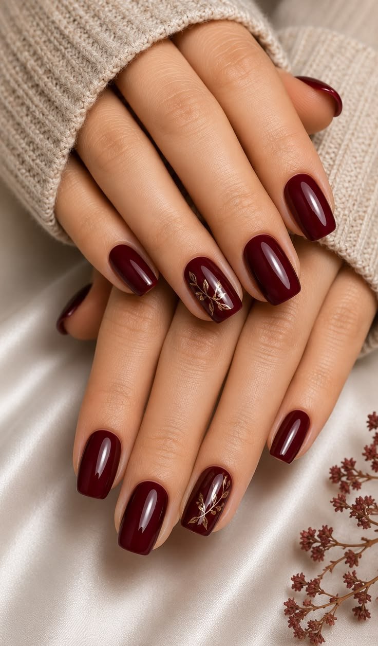 unghie color vino 