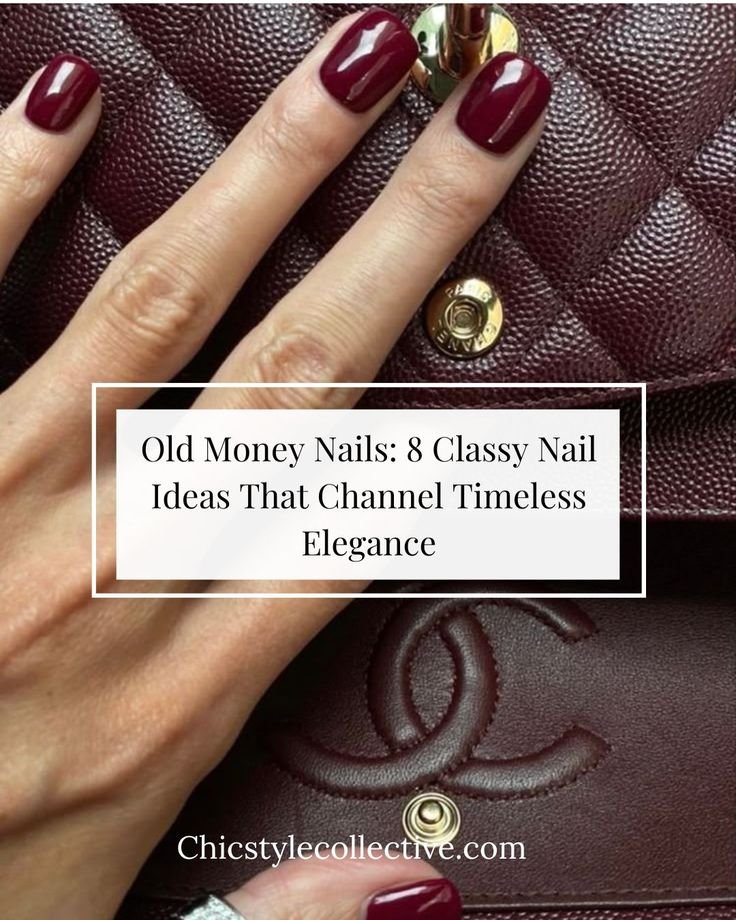 unghie color vino tendenza old money 