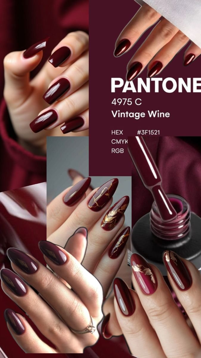 tendenza autunno 2026 per le unghie color vino 