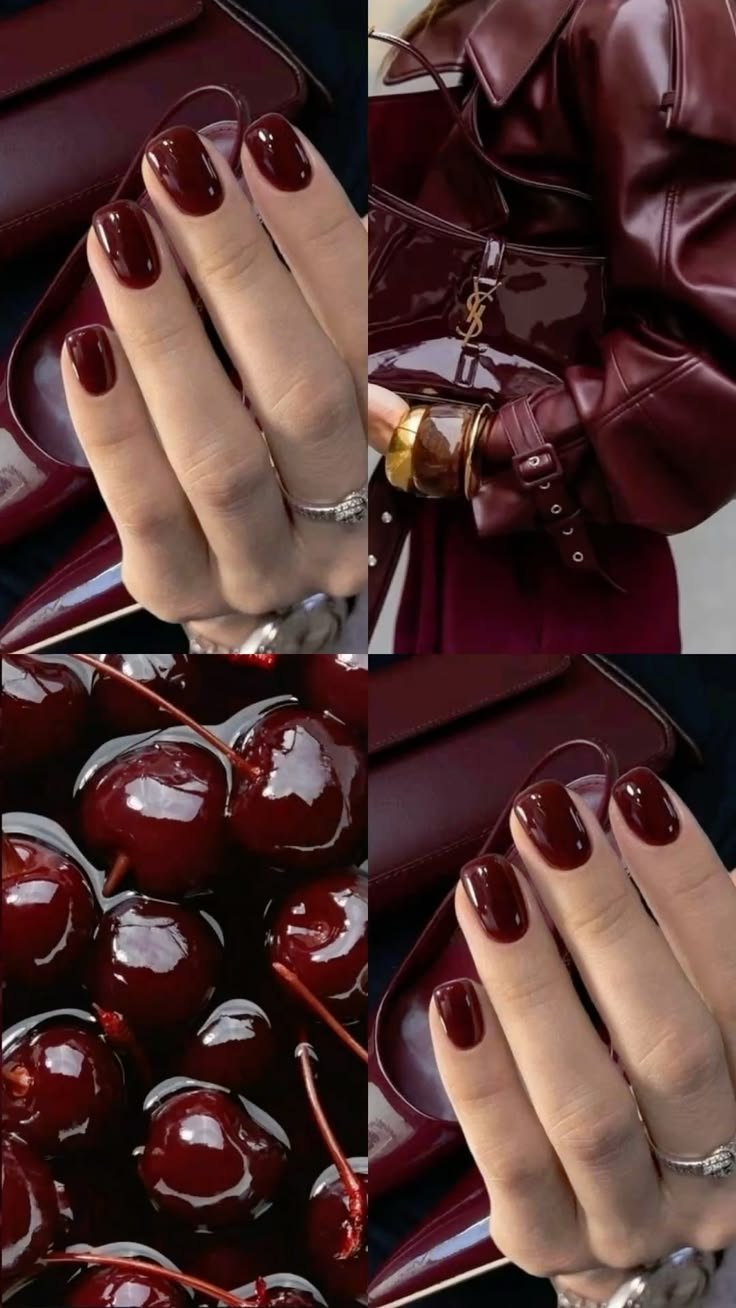 ispirazioni per le unghie color vino