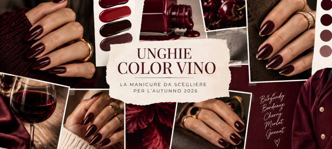 copertina per unghie color vino