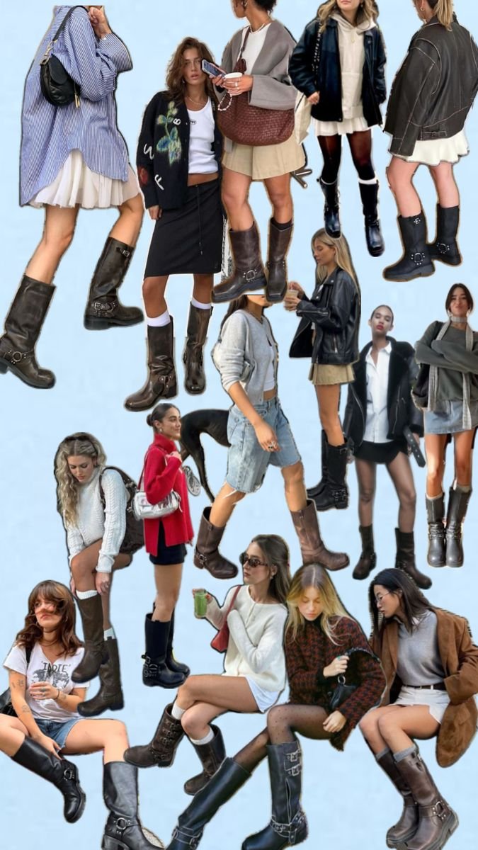 Tendenze moda autunno 2026: inspo collage look stivali bassi