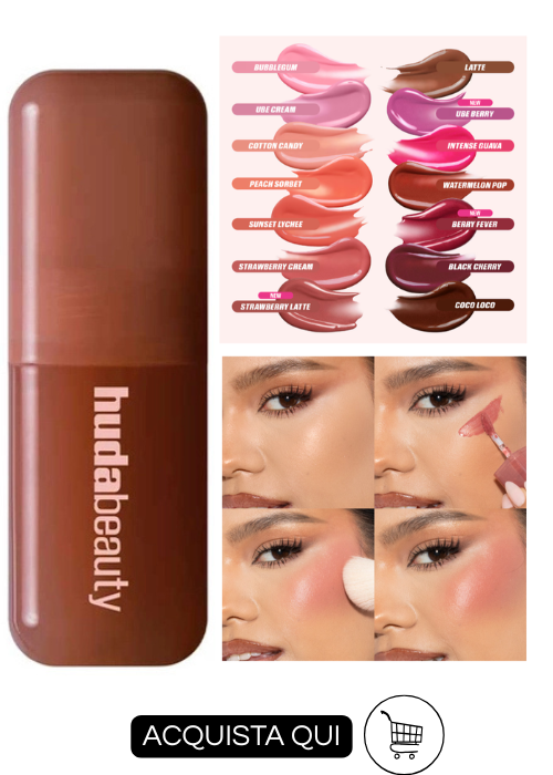 blush con cui fare tecnica anti blush HUDA BEAUTYBlush Filter - Blush liquido