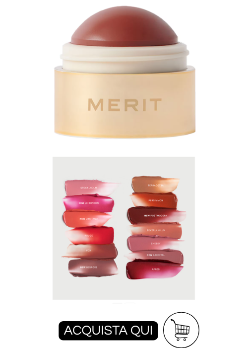 blush con cui fare la tecnica dell'antiblush MERIT BEAUTYFlush Balm - Blush in crema