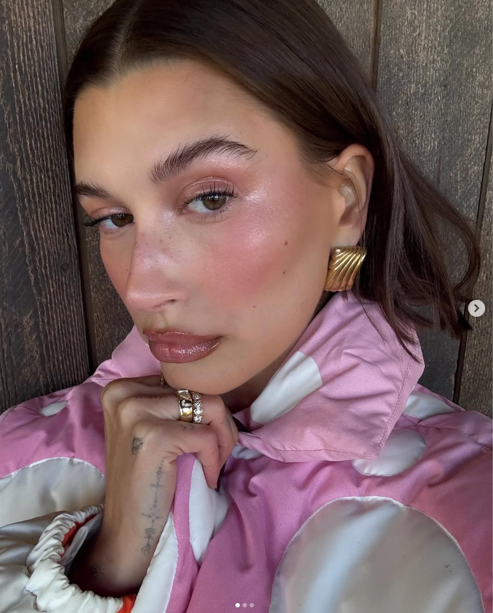 hailey bieber makeup sugar plum fairy