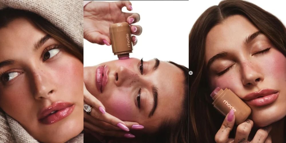 Hialey bieber makeup con Rhode
